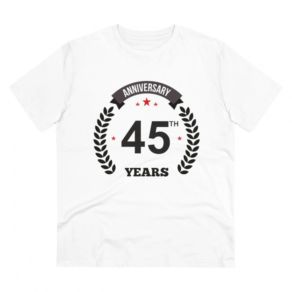 Men's PC Cotton 45th Anniversary Printed T-Shirt