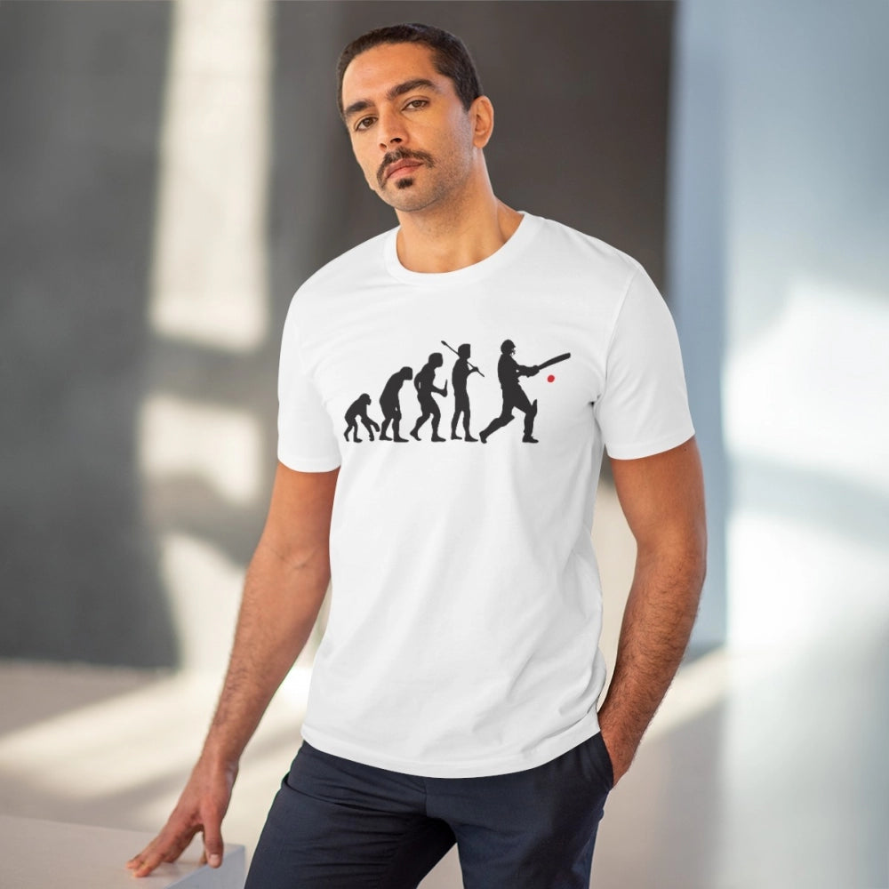 Men's PC Cotton Cricket Design Printed T-Shirt · 97_L
