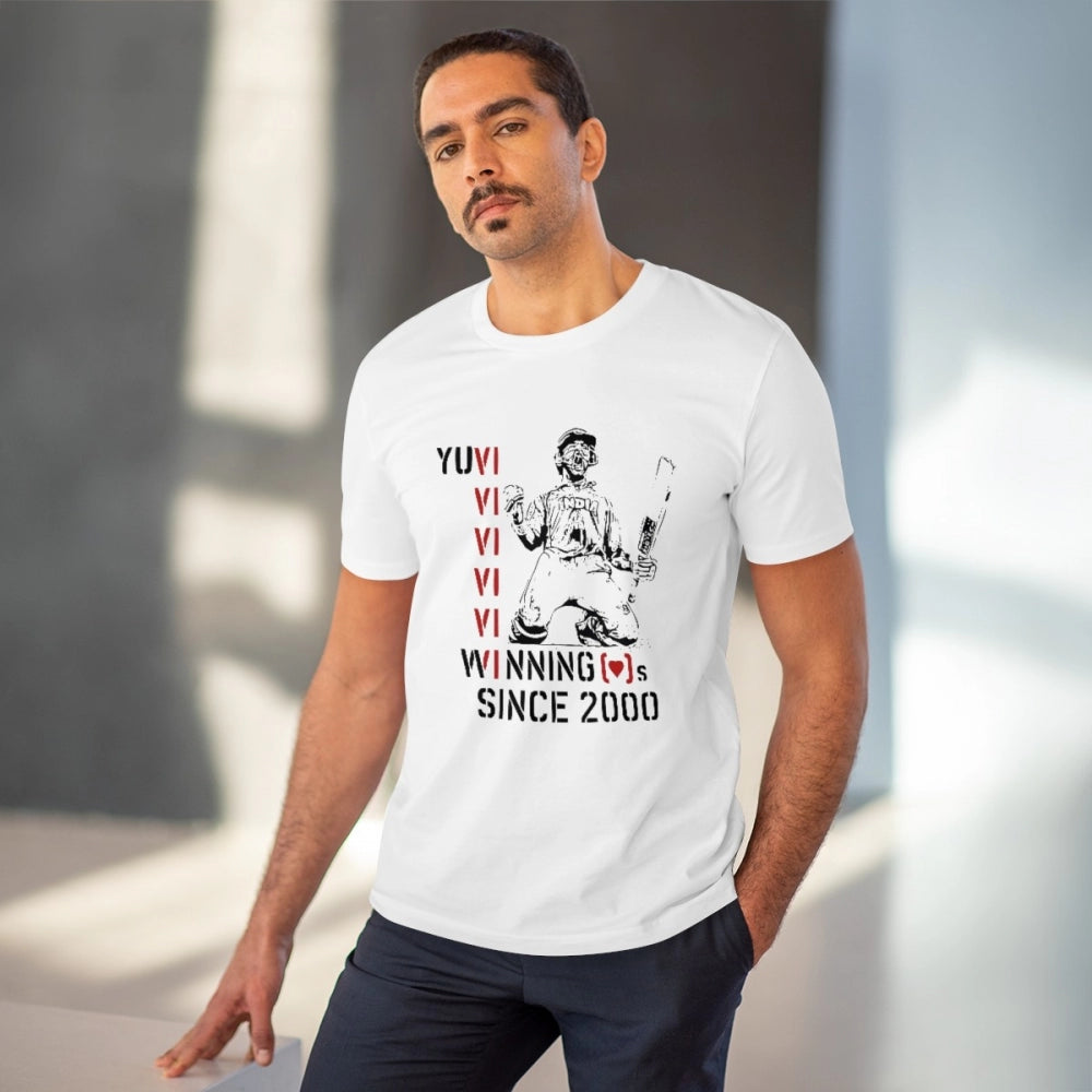 Men's PC Cotton Cricket Design Printed T-Shirt · 12_L