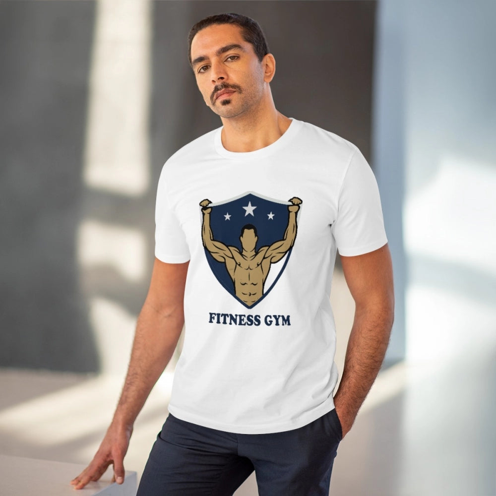 Men's PC Cotton Fittnes Gym Printed T-Shirt