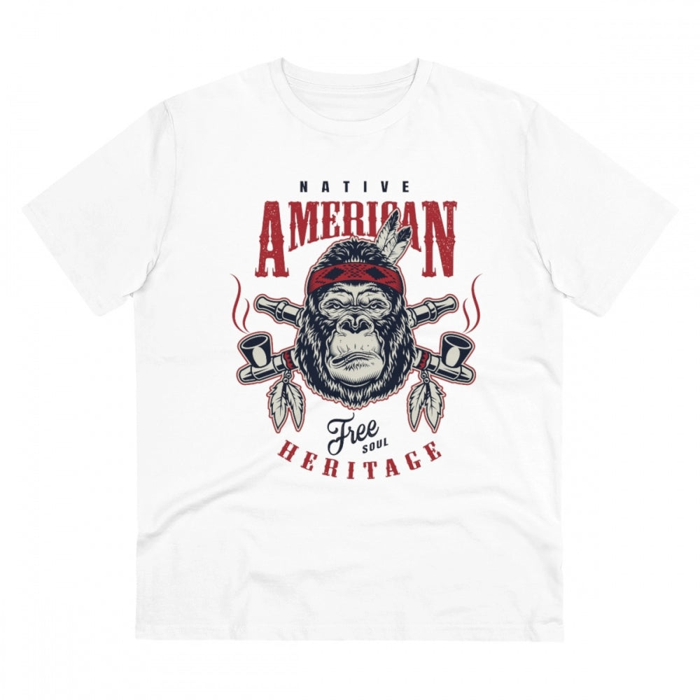 Men's PC Cotton Gorila Desing Printed T-Shirt · 46_L