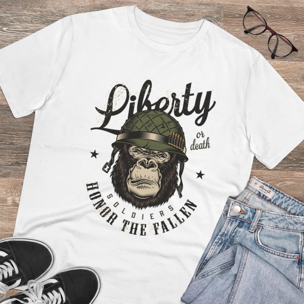 Men's PC Cotton Gorila Desing Printed T-Shirt · 52_L