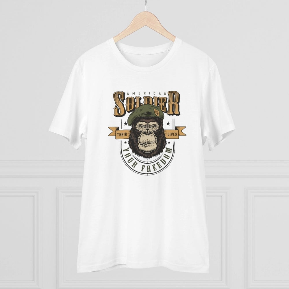 Men's PC Cotton Gorila Desing Printed T-Shirt · 51_L