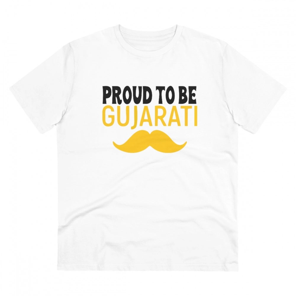 Men's PC Cotton Proud To Be Gujarati Printed T