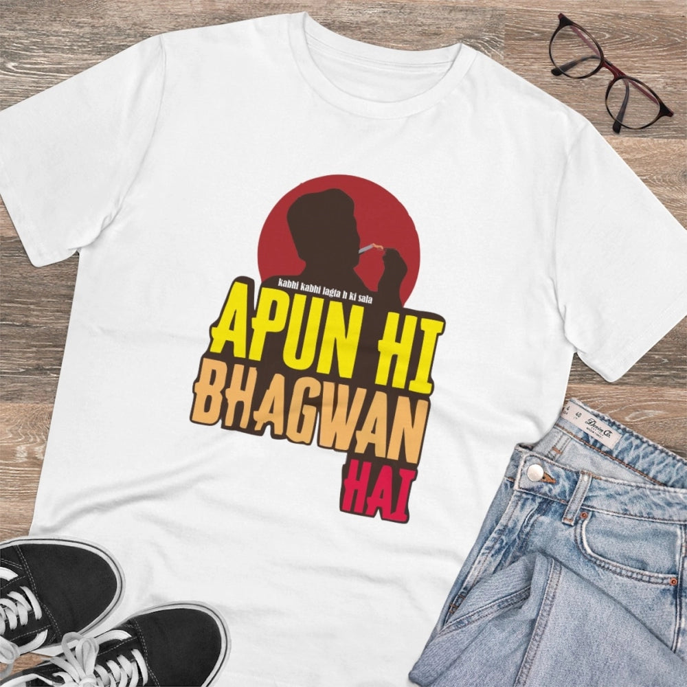 Men's PC Cotton Apun Hi Bhagvan Hai Printed T