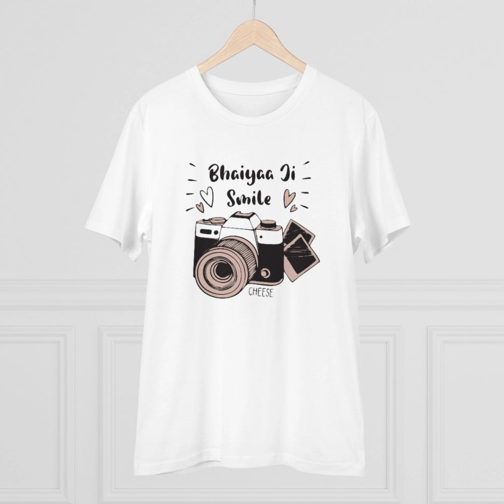 Men's PC Cotton Bhaiya Ji Smile Printed T-Shirt