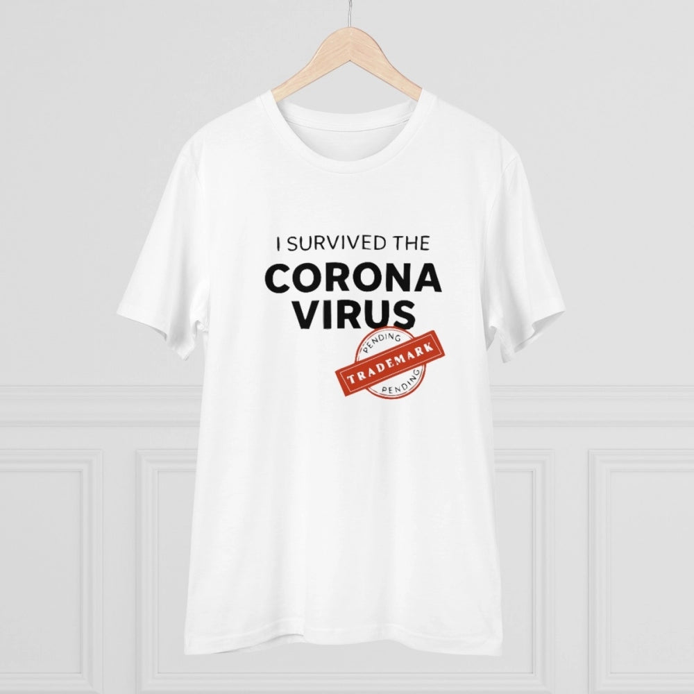 Men's PC Cotton I Survived Corona Virus Printed T