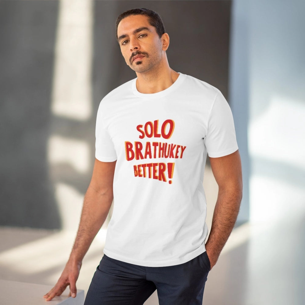 Men's PC Cotton Telugu Desing Printed T-Shirt · 78_L