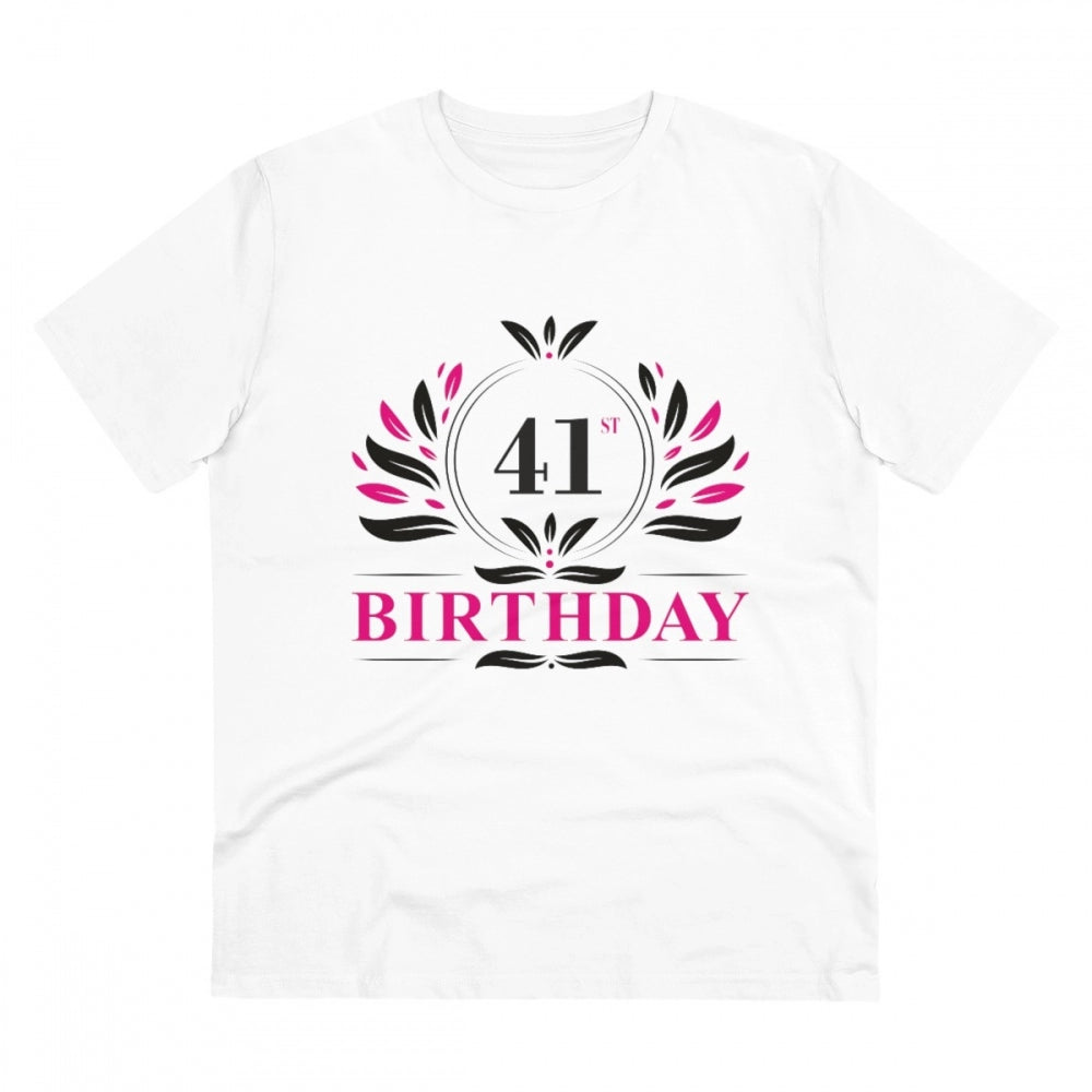 Men's PC Cotton 41st Birthday Printed T-Shirt