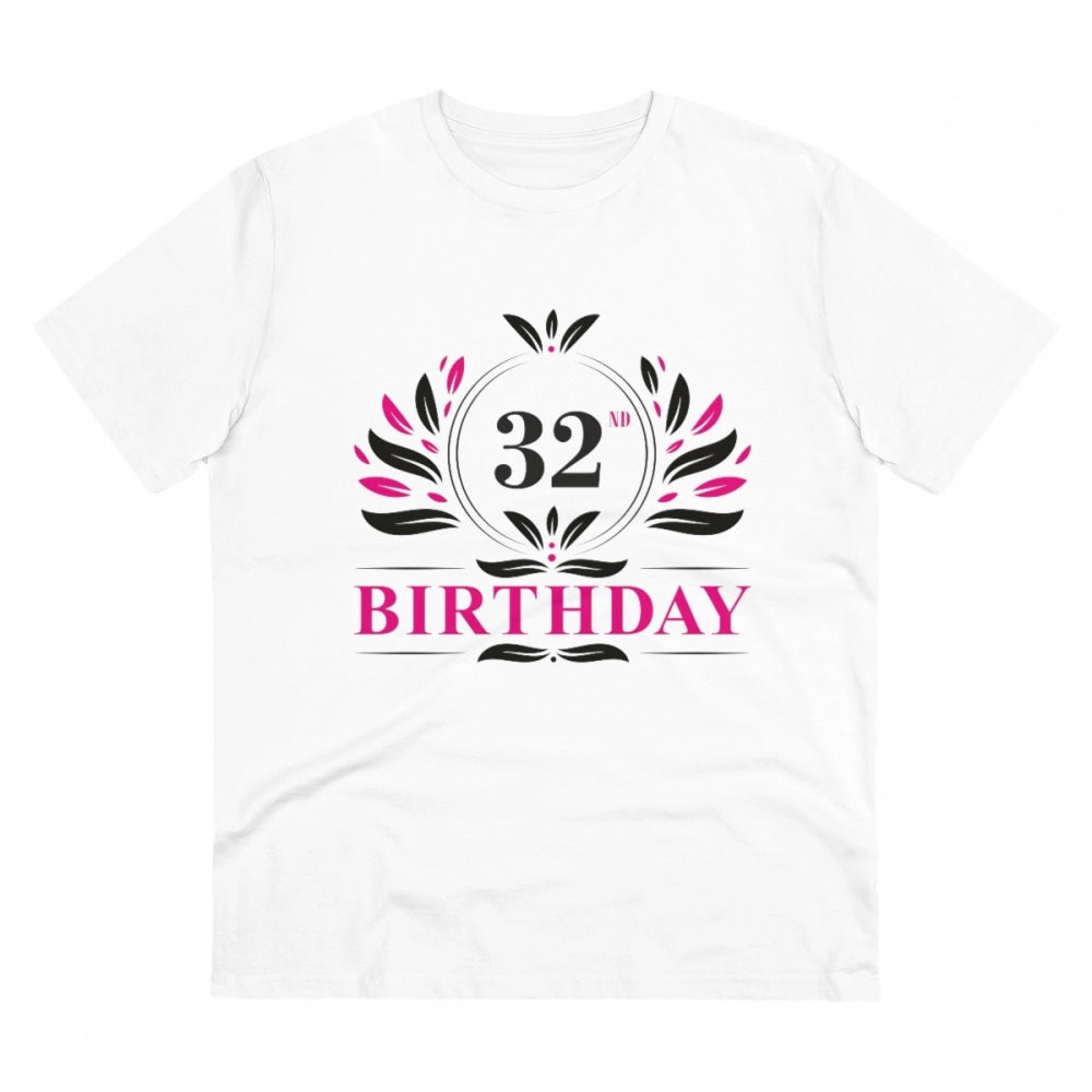 Men's PC Cotton 32nd Birthday Printed T-Shirt
