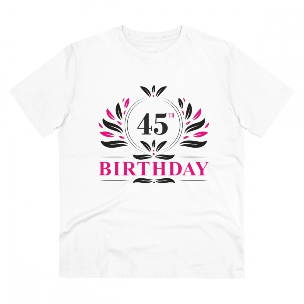 Men's PC Cotton 45th Birthday Printed T-Shirt