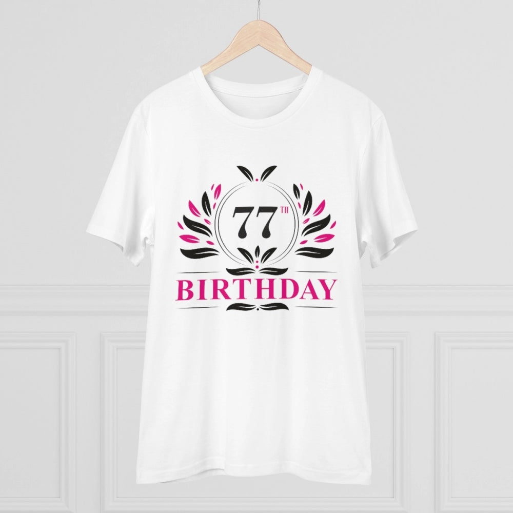 Men's PC Cotton 77th Birthday Printed T-Shirt