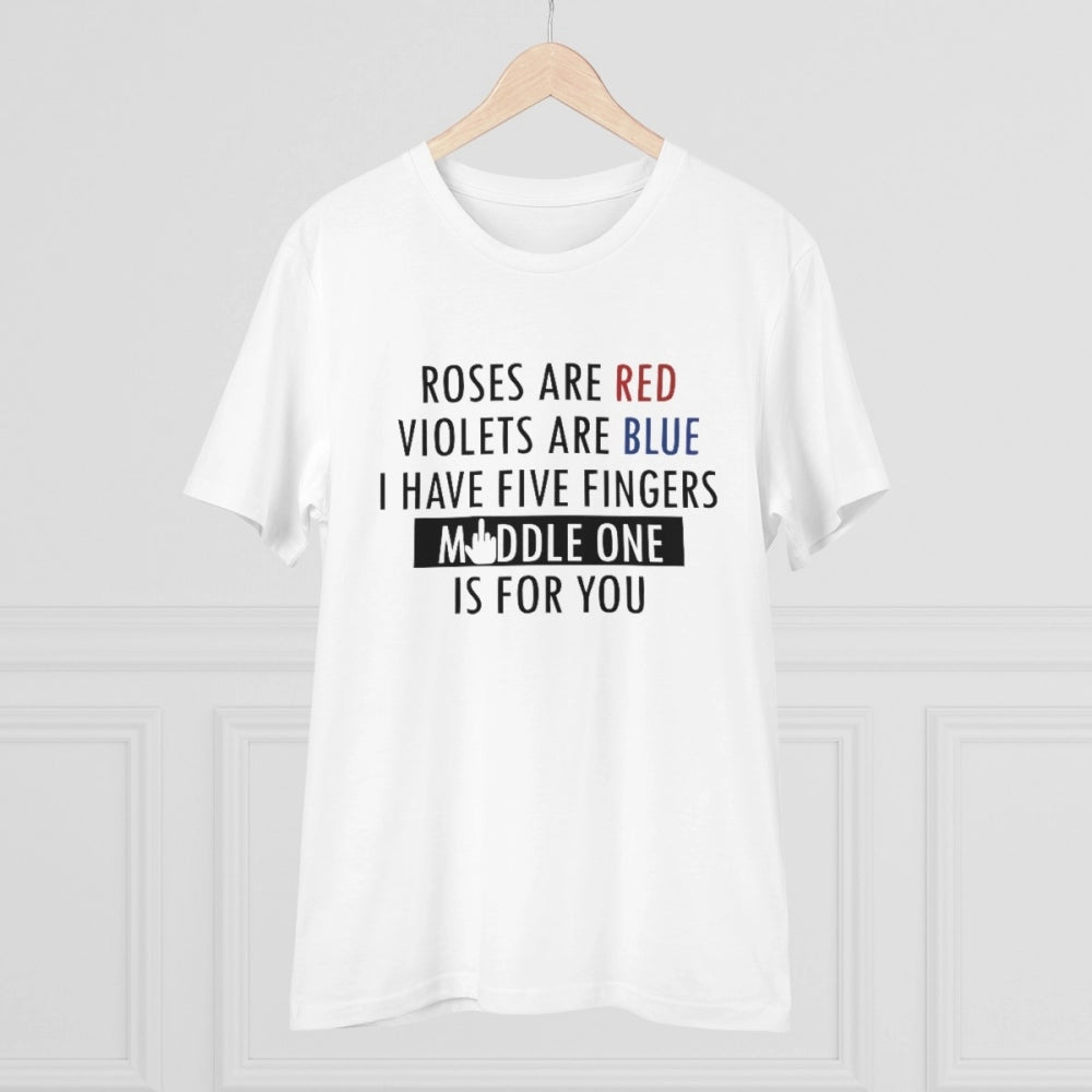 Men's PC Cotton Roses Are Red Printed T-Shirt