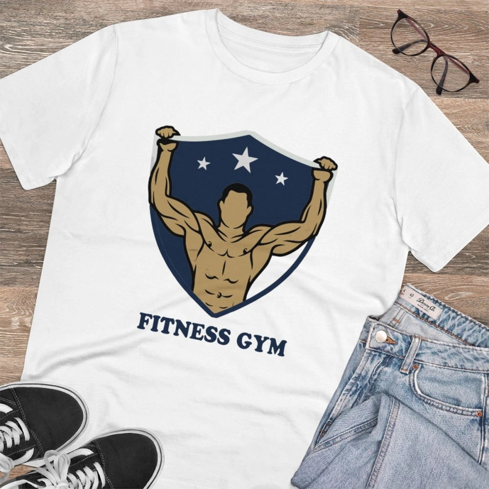 Men's PC Cotton Fittnes Gym Printed T-Shirt