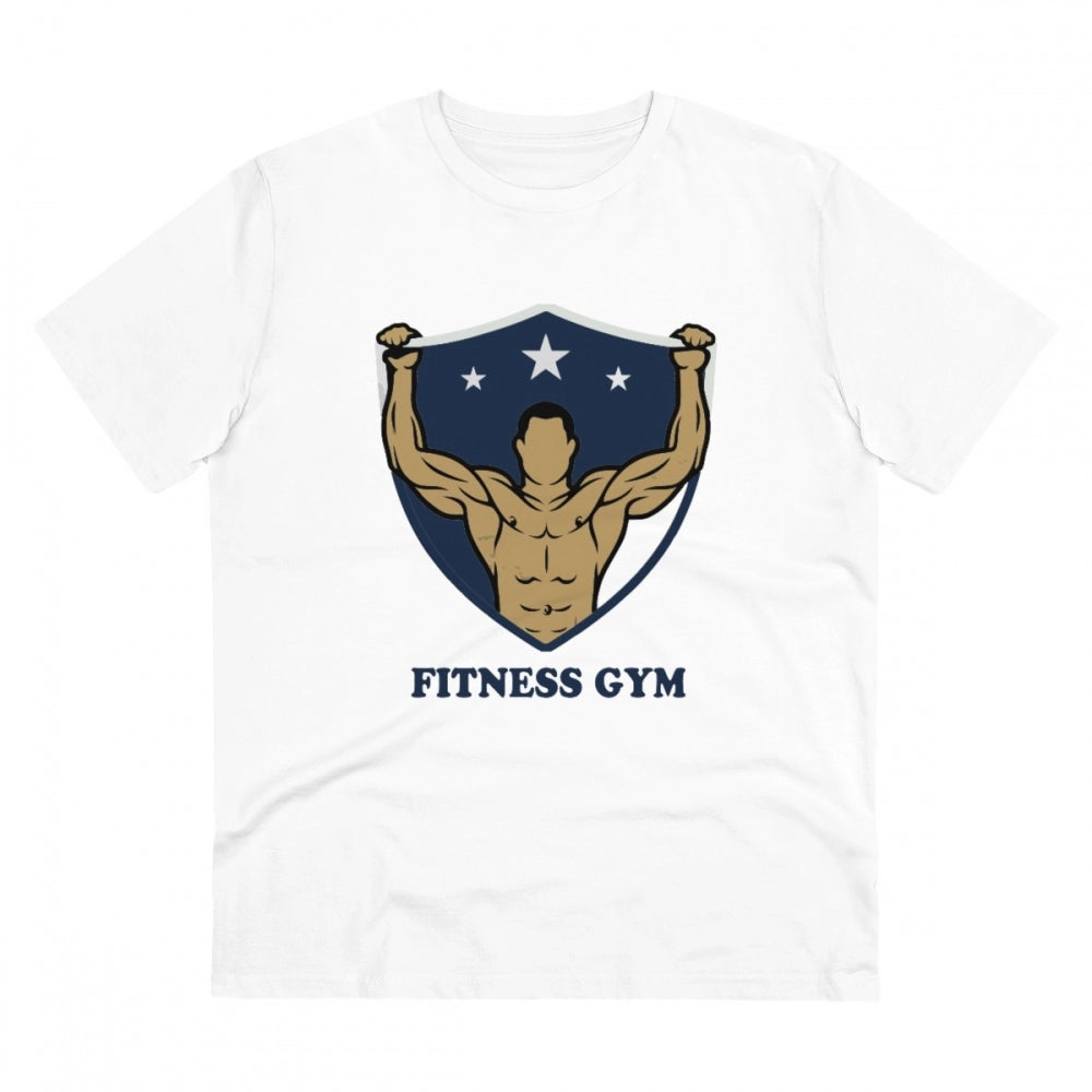 Men's PC Cotton Fittnes Gym Printed T-Shirt