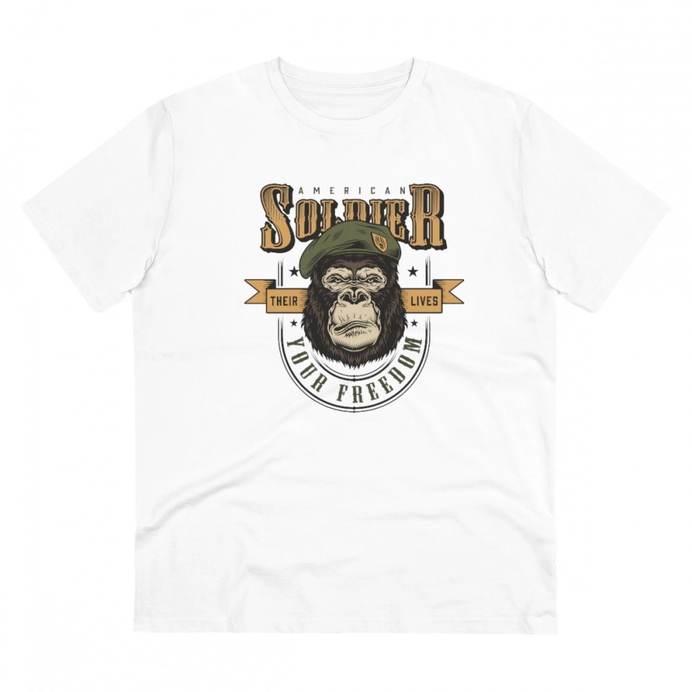 Men's PC Cotton Gorila Desing Printed T-Shirt · 51_L