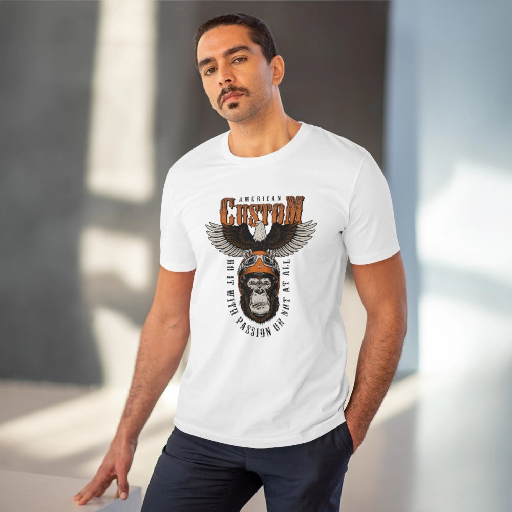 Men's PC Cotton Gorila Desing Printed T-Shirt · 47_L