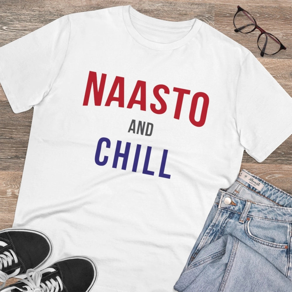 Men's PC Cotton Nasto And Chill Printed T-Shirt · 79_L