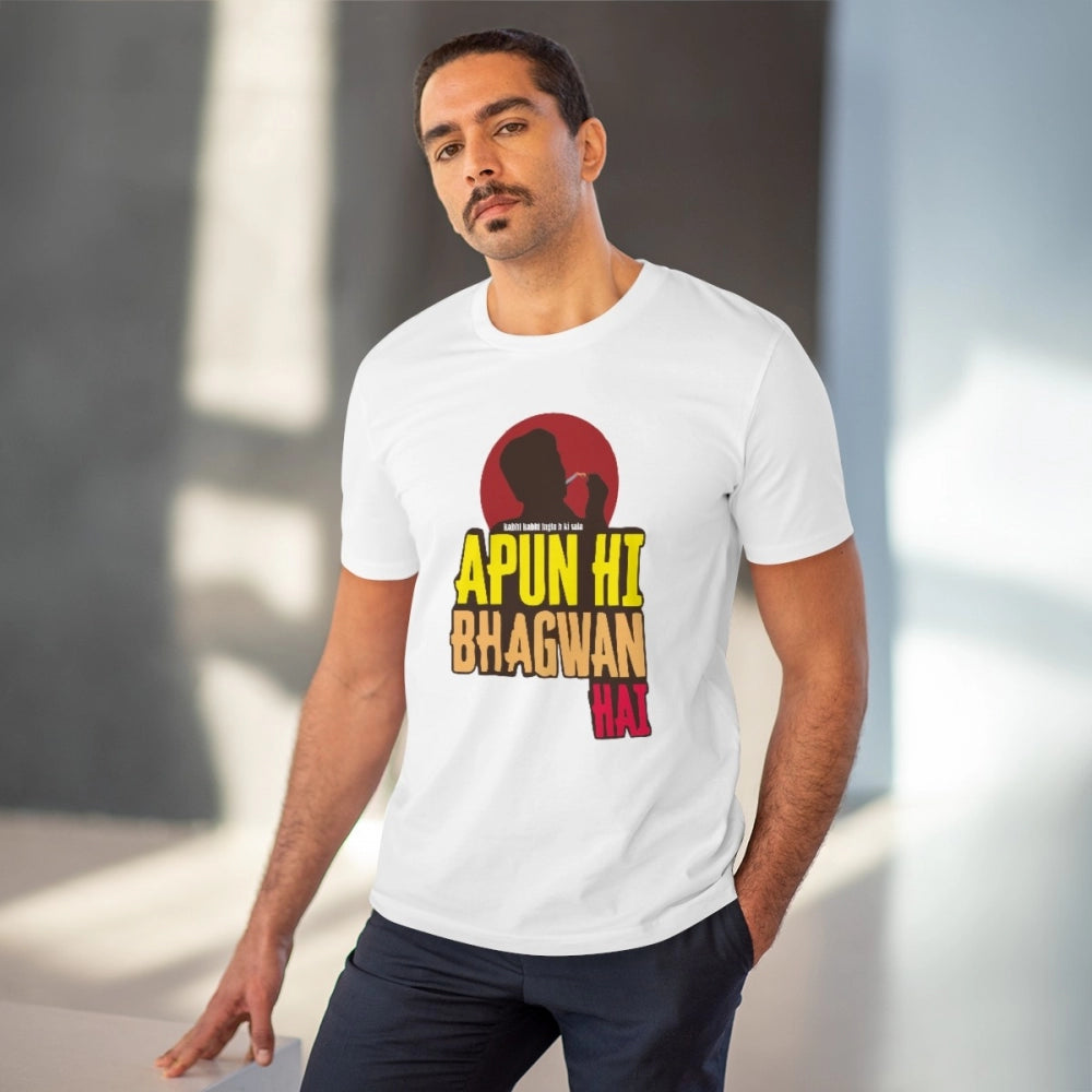 Men's PC Cotton Apun Hi Bhagvan Hai Printed T