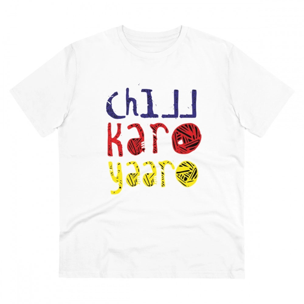 Men's PC Cotton Chil Karo Yaar Printed T-Shirt