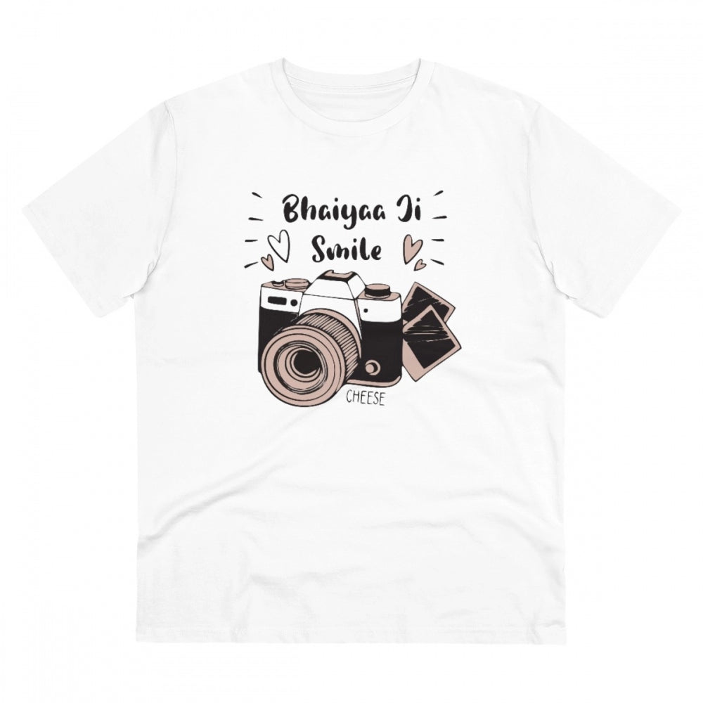 Men's PC Cotton Bhaiya Ji Smile Printed T-Shirt