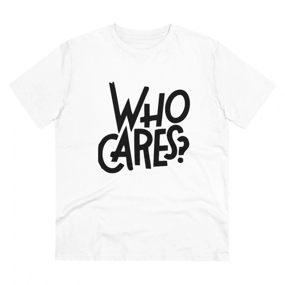 Men's PC Cotton Who Cares Printed T-Shirt