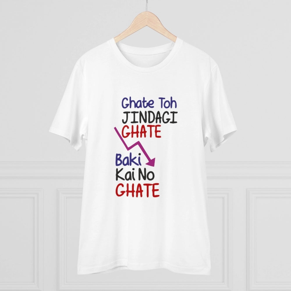 Men's PC Cotton Ghate To Jindgi Ghate Printed T