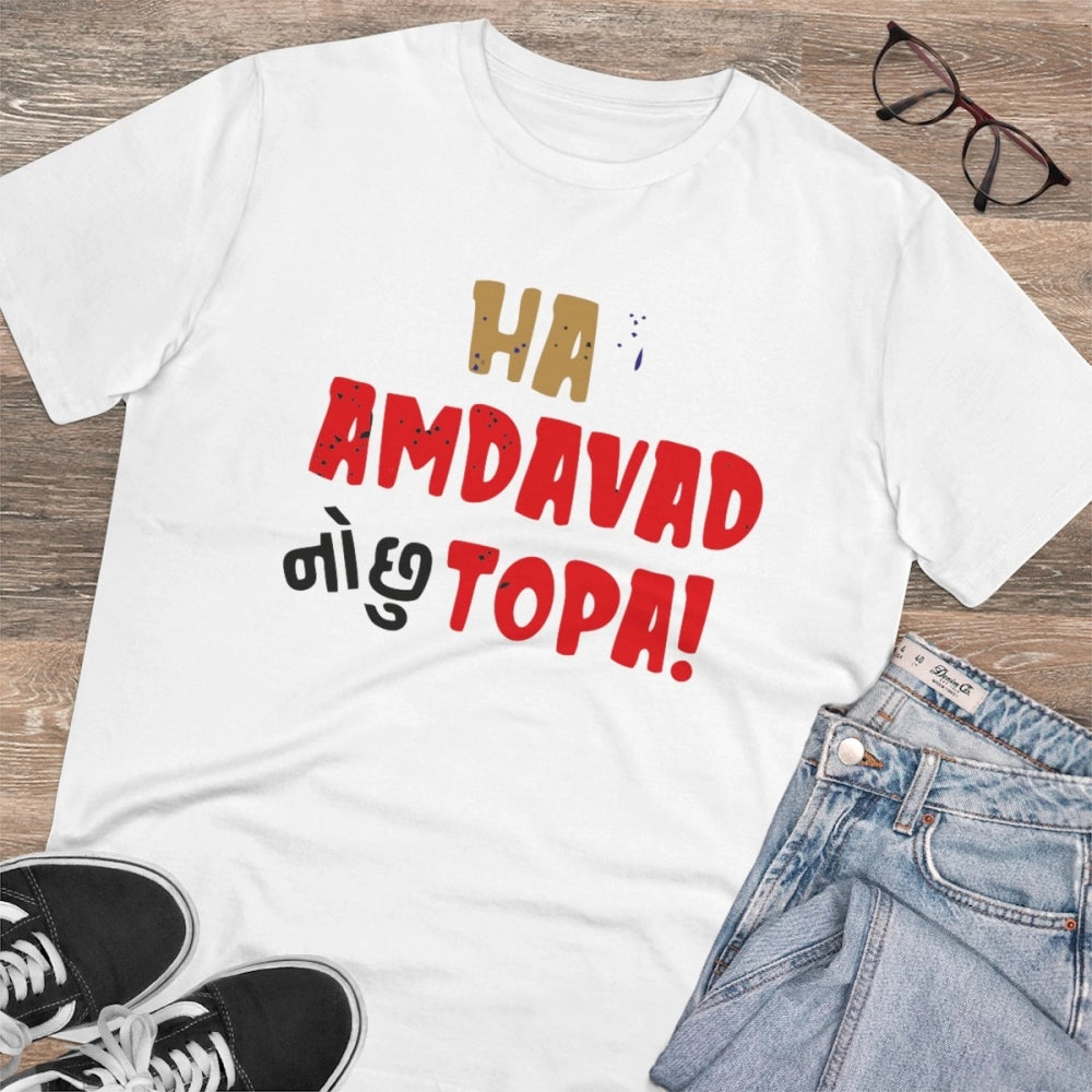 Men's PC Cotton Ha Amdavad No Chu Topa Printed