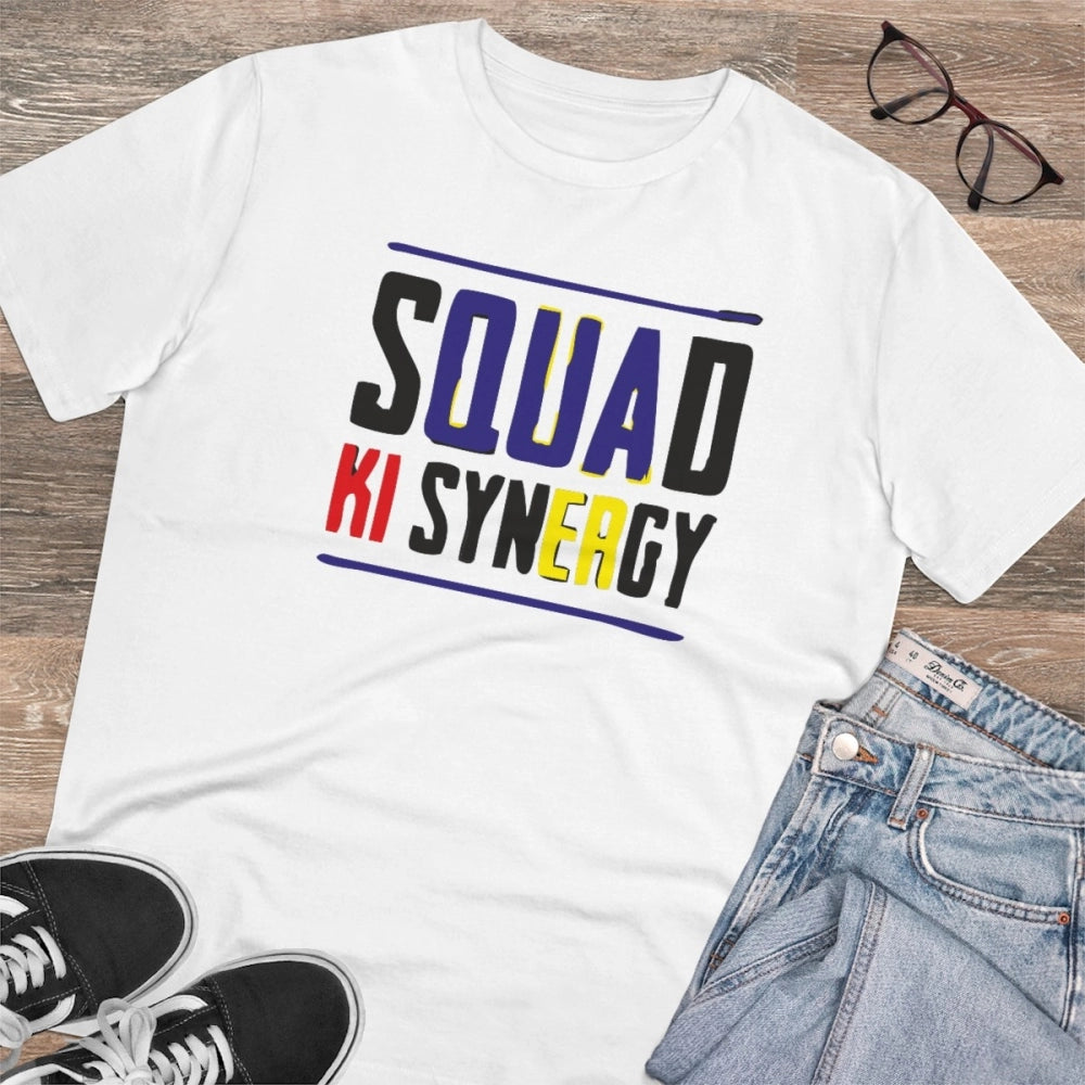 Men's PC Cotton Squed Ki Syneagy Printed T-Shirt