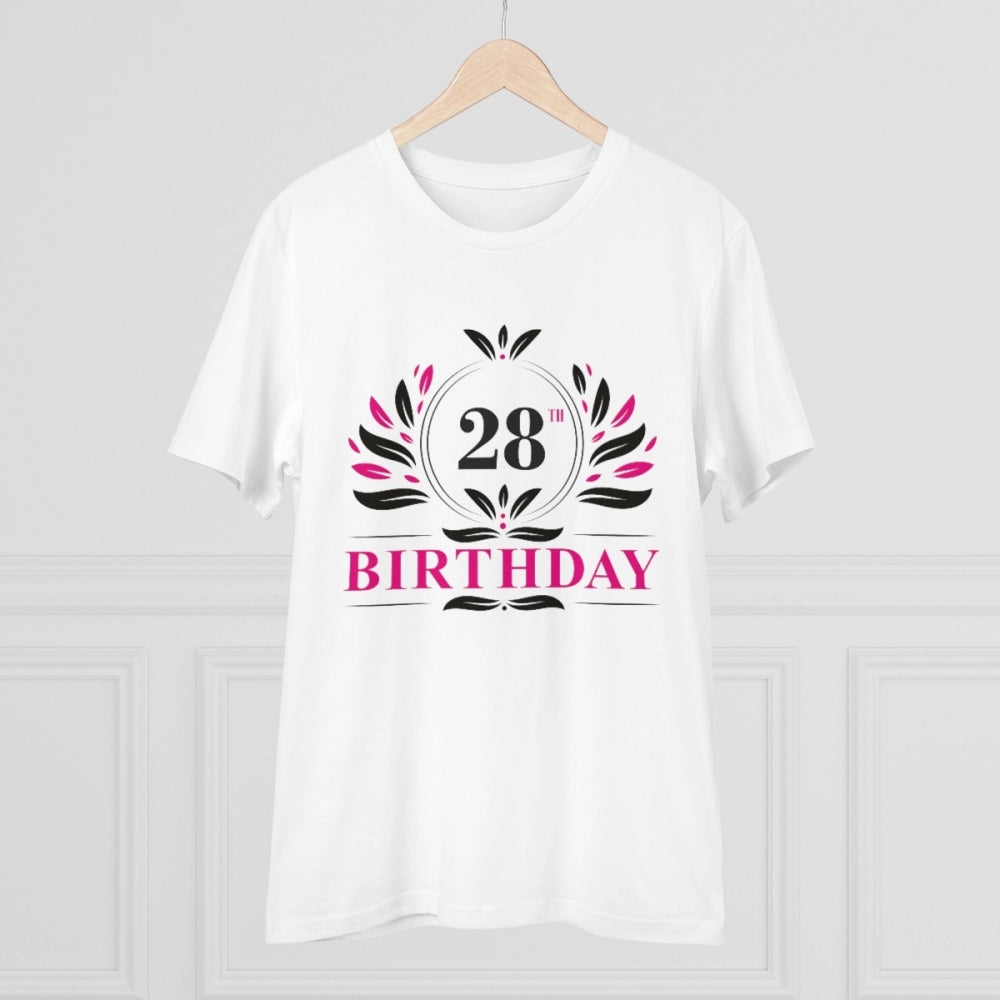 Men's PC Cotton 28th Birthday Printed T-Shirt