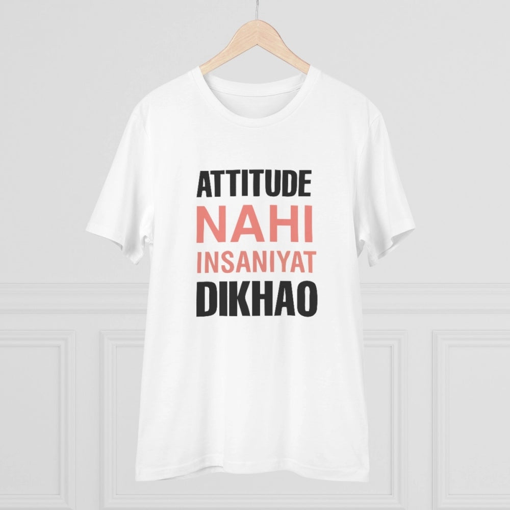 Men's PC Cotton Attitude Nahi Insaniyat Dikhao Printed T