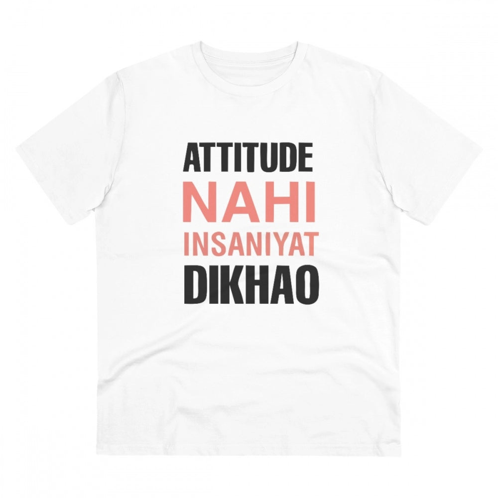 Men's PC Cotton Attitude Nahi Insaniyat Dikhao Printed T