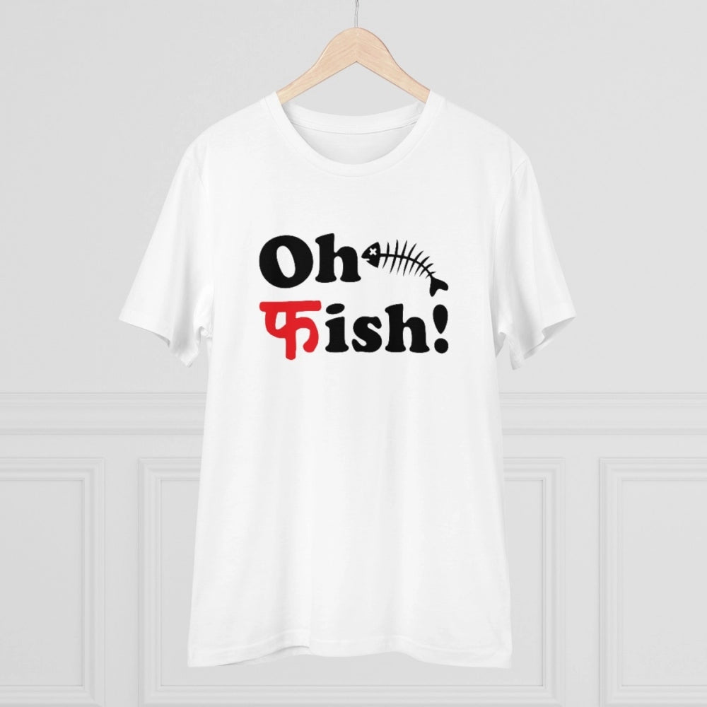 Men's PC Cotton Oh Fish Printed T-Shirt