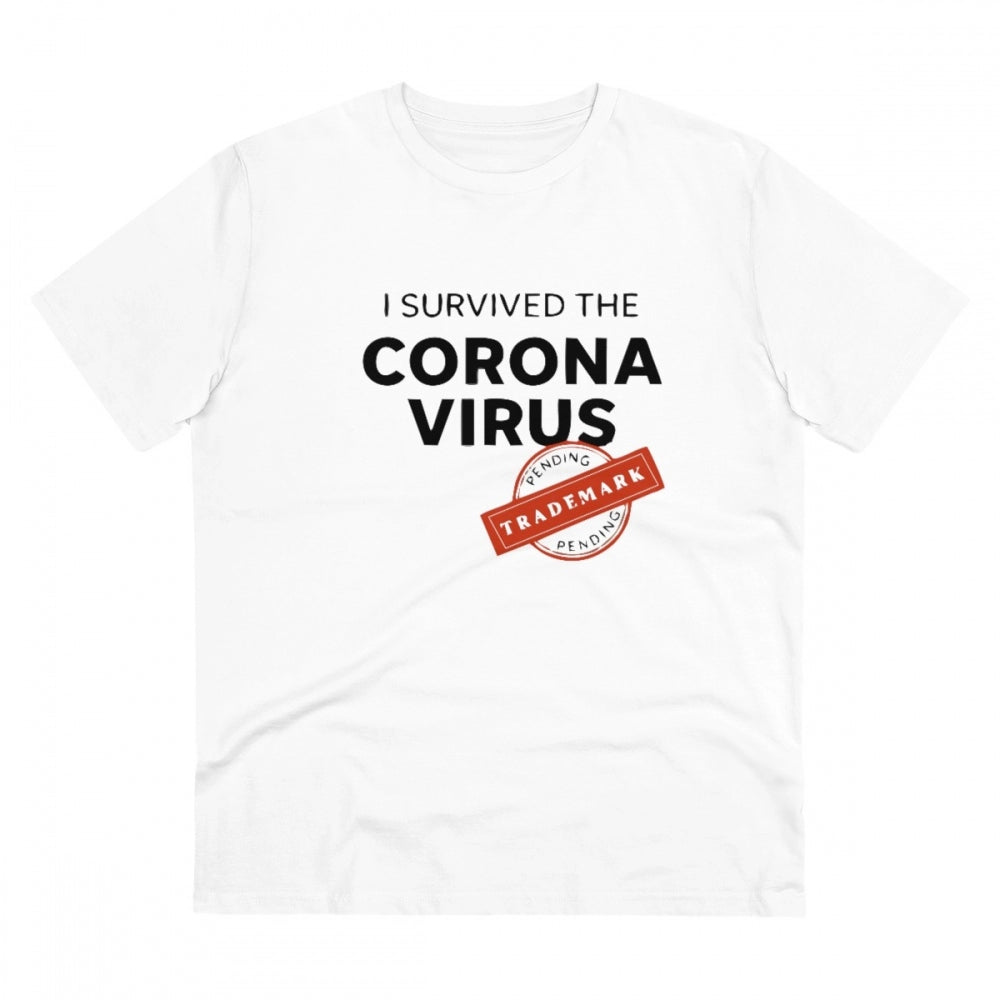 Men's PC Cotton I Survived Corona Virus Printed T
