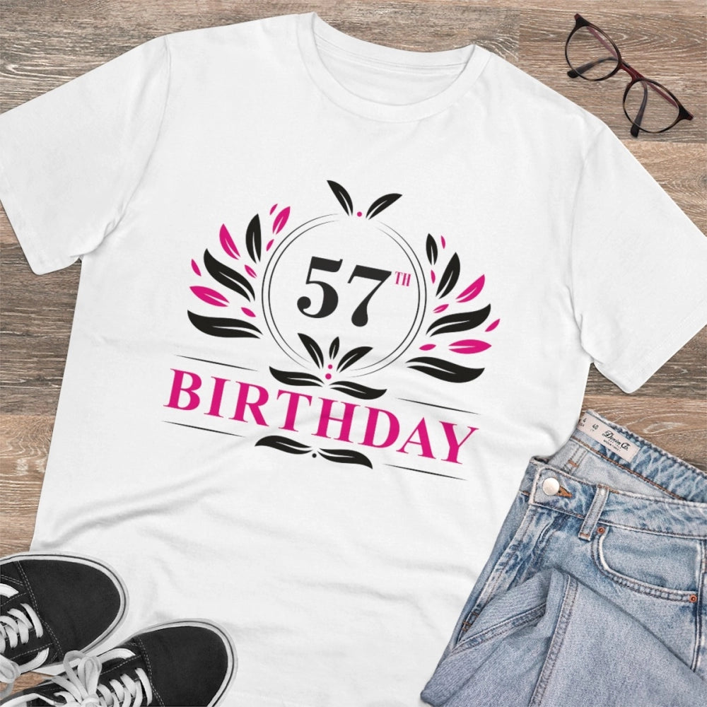 Men's PC Cotton 57th Birthday Printed T-Shirt