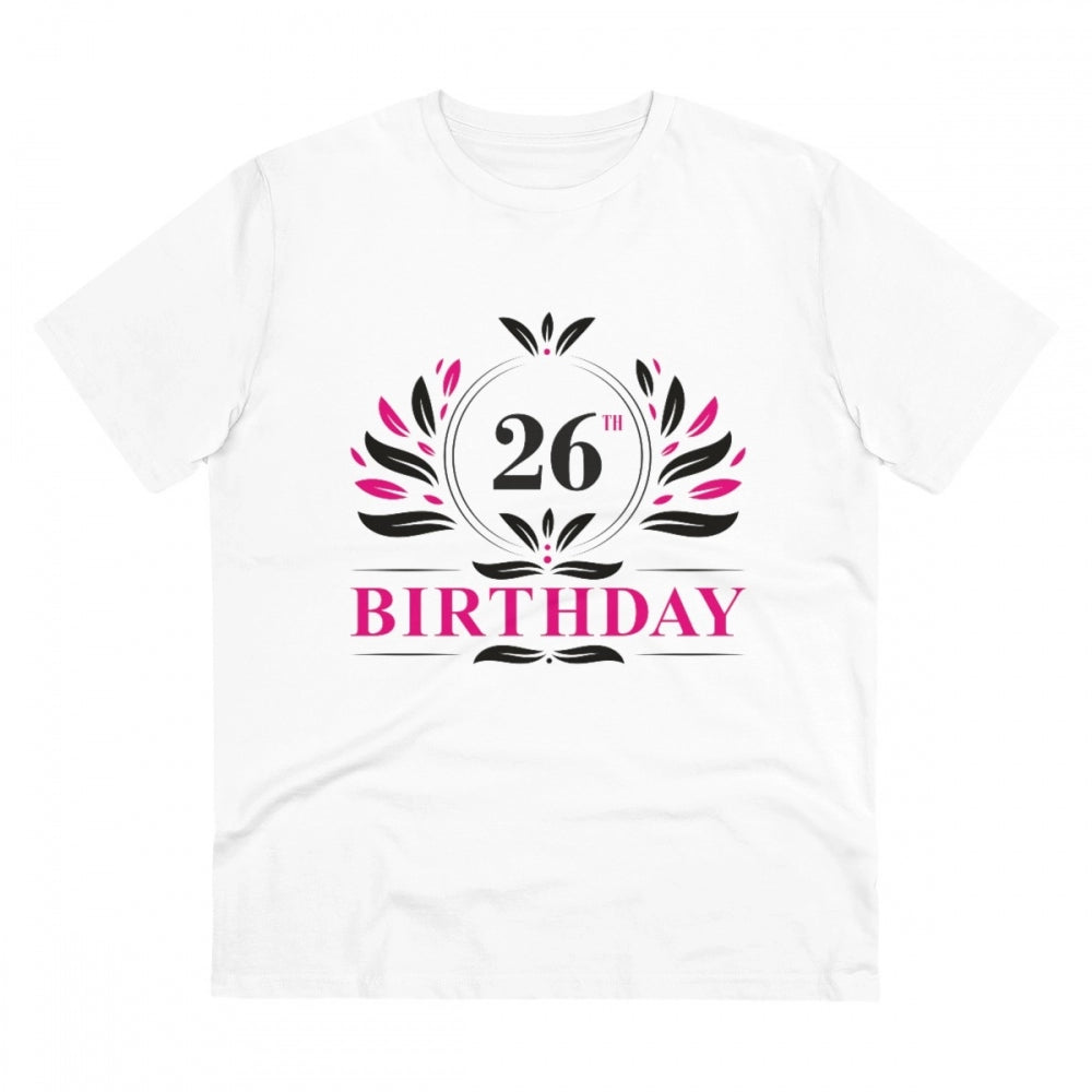 Men's PC Cotton 26th Birthday Printed T-Shirt