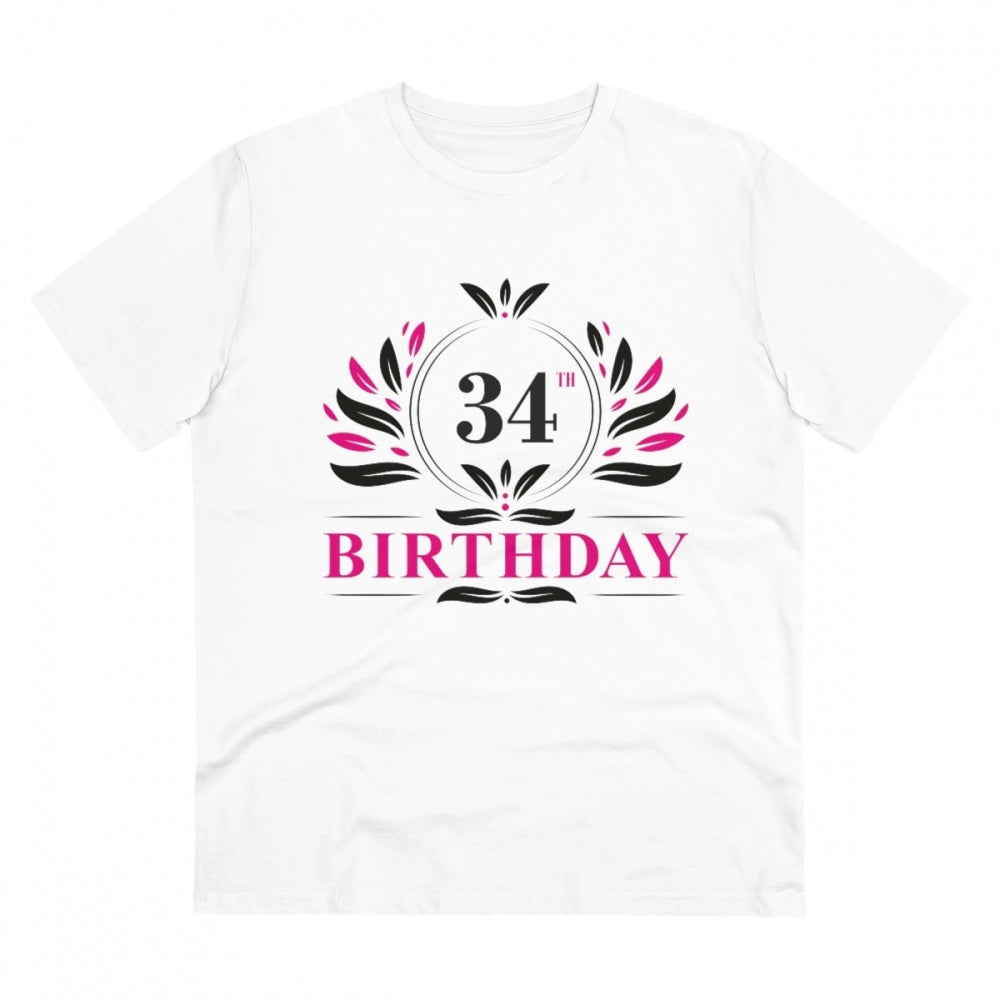 Men's PC Cotton 34th Birthday Printed T-Shirt
