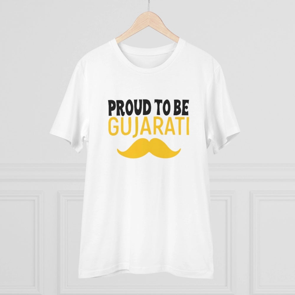 Men's PC Cotton Proud To Be Gujarati Printed T