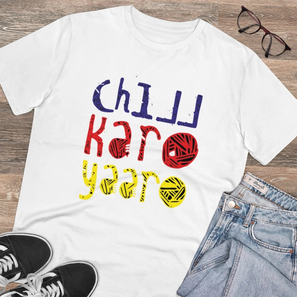 Men's PC Cotton Chil Karo Yaar Printed T-Shirt