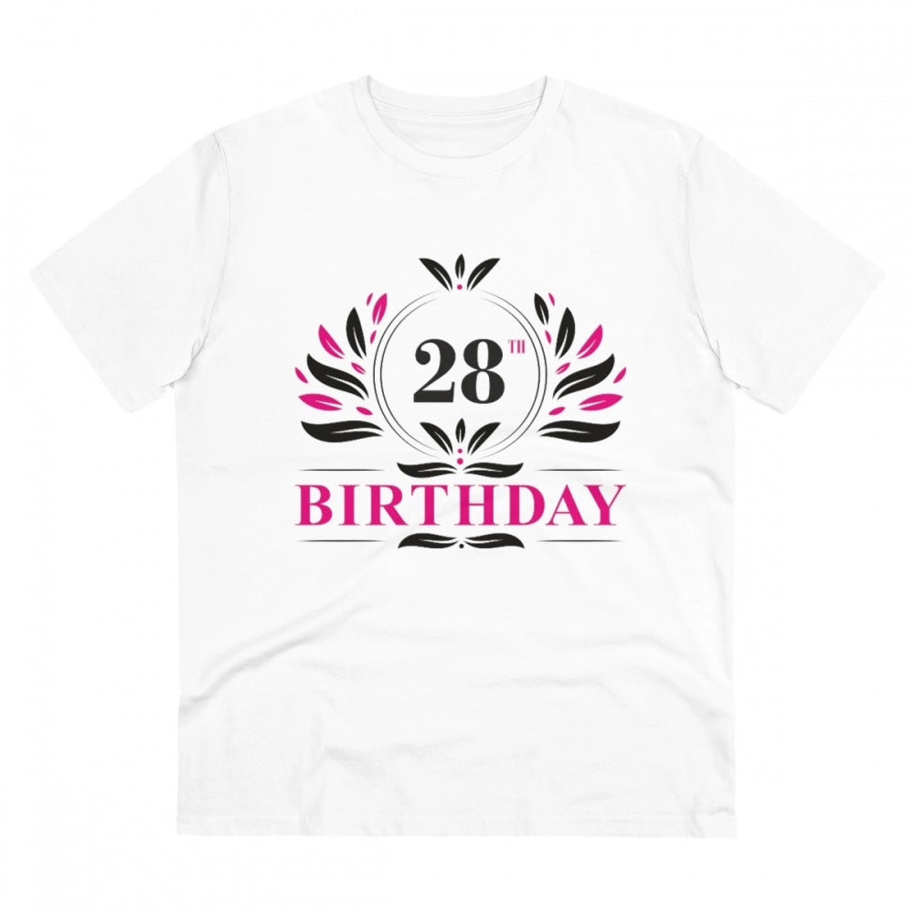 Men's PC Cotton 28th Birthday Printed T-Shirt