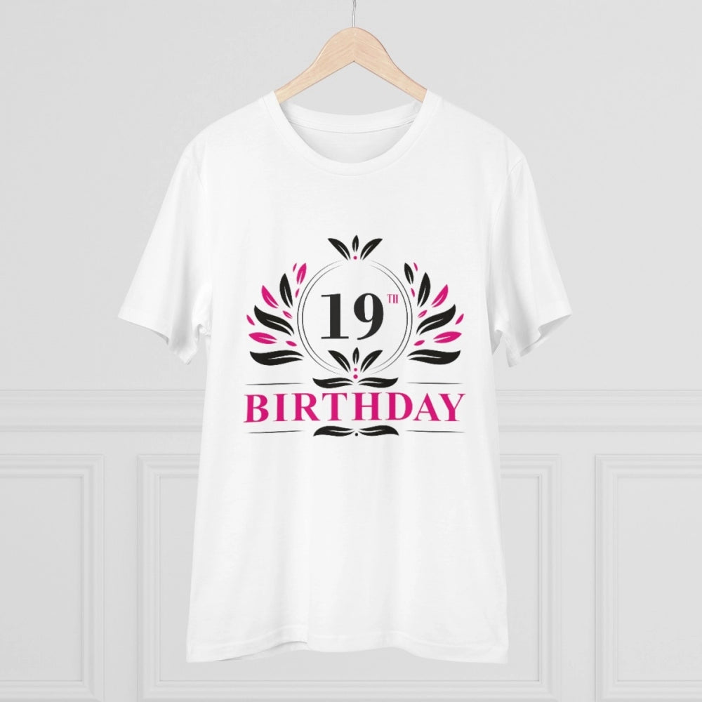 Men's PC Cotton 19th Birthday Printed T-Shirt