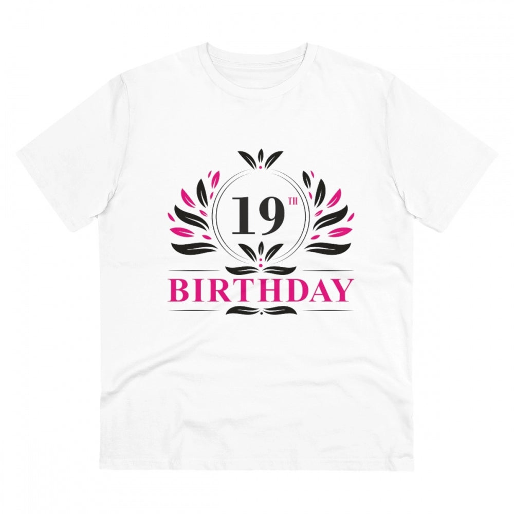 Men's PC Cotton 19th Birthday Printed T-Shirt