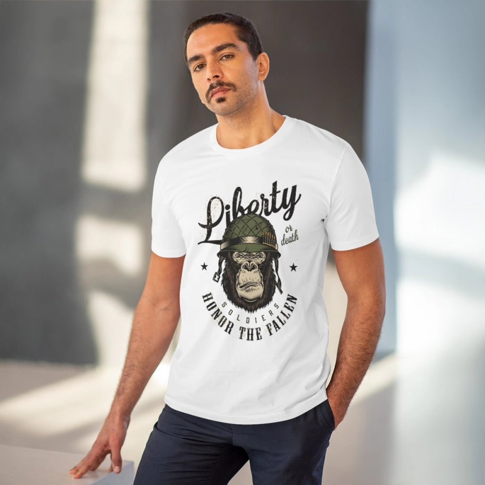 Men's PC Cotton Gorila Desing Printed T-Shirt · 52_L