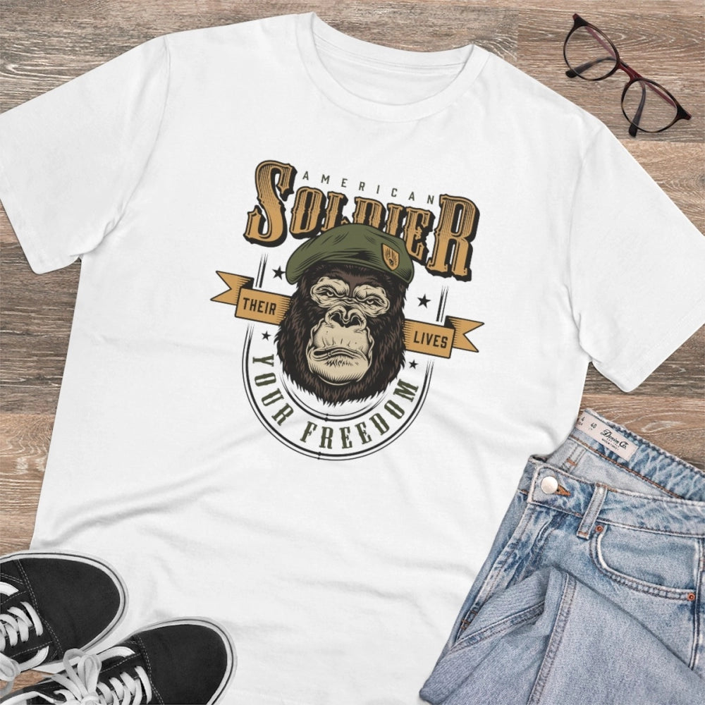 Men's PC Cotton Gorila Desing Printed T-Shirt · 51_L