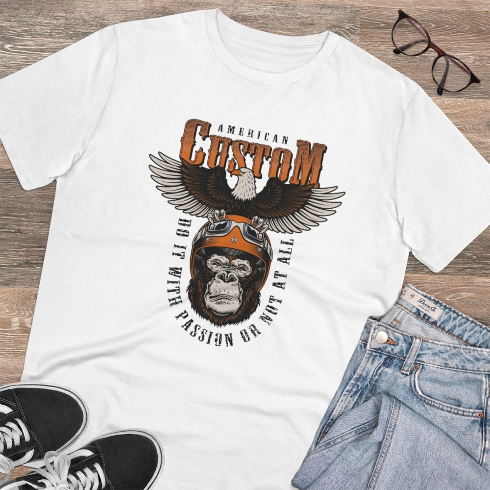 Men's PC Cotton Gorila Desing Printed T-Shirt · 47_L