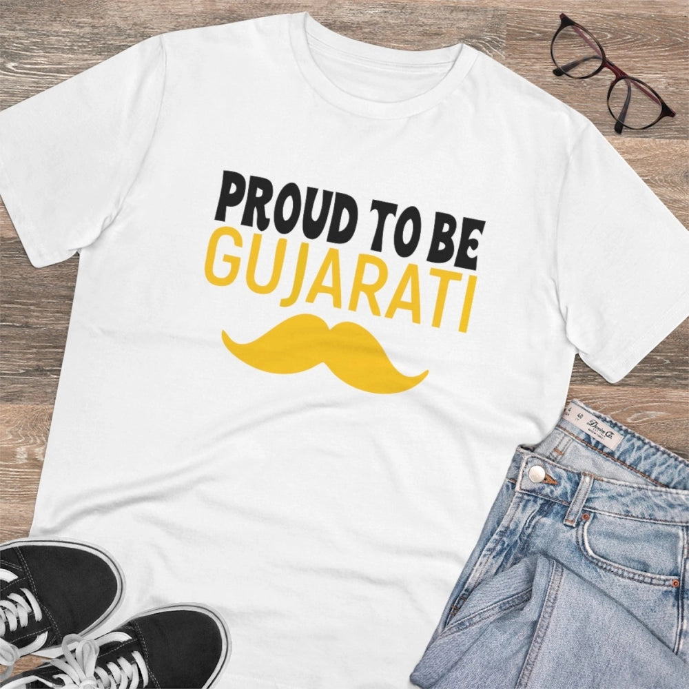 Men's PC Cotton Proud To Be Gujarati Printed T