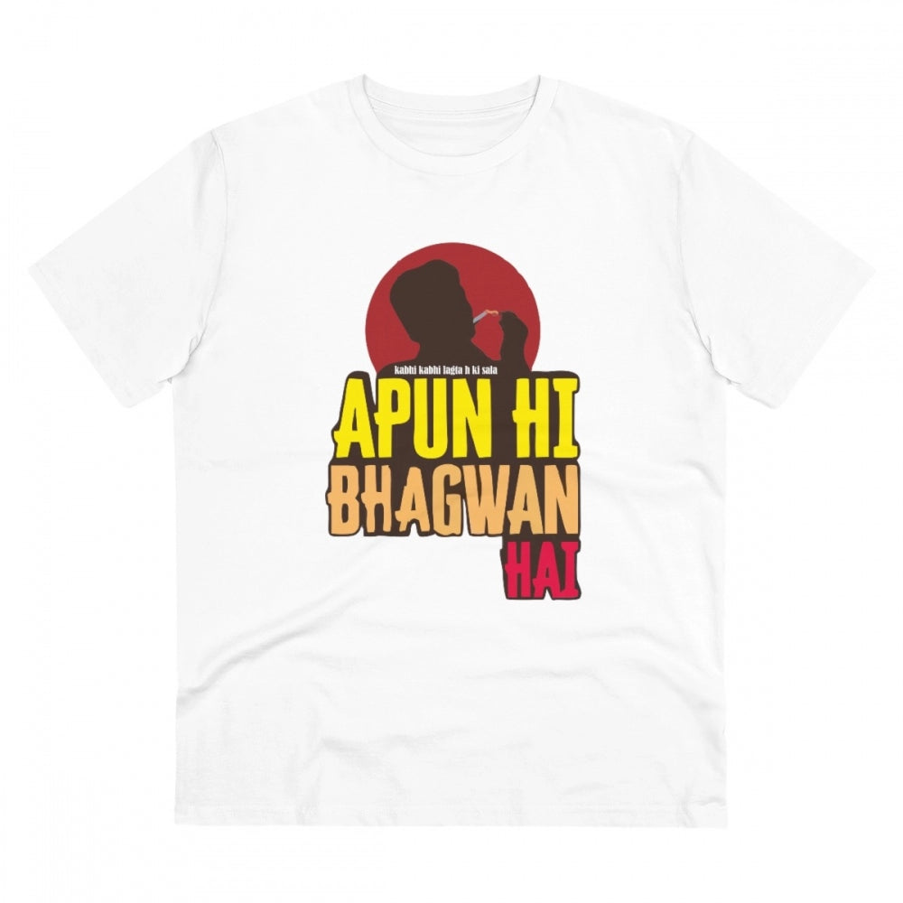 Men's PC Cotton Apun Hi Bhagvan Hai Printed T