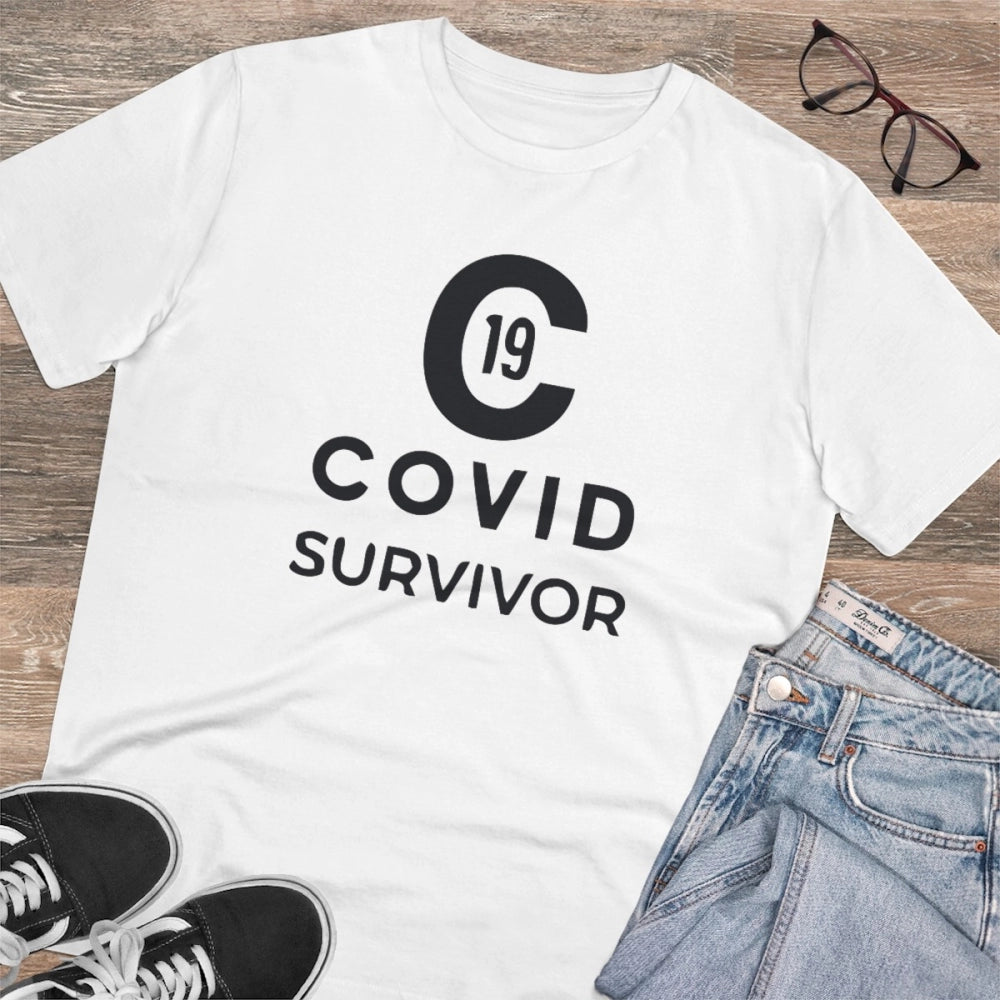 Men's PC Cotton Covid 19 Survivor Printed T-Shirt