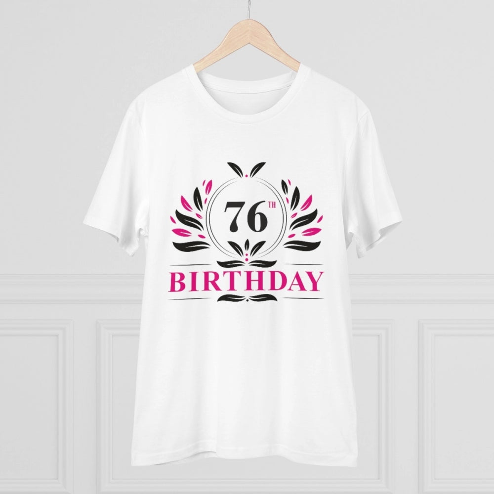 Men's PC Cotton 76th Birthday Printed T-Shirt