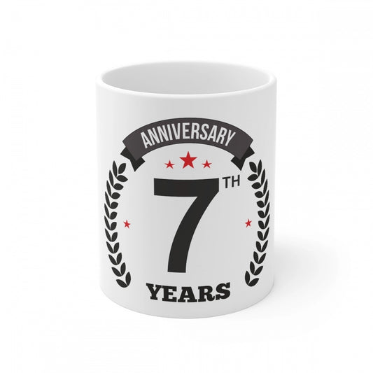Ceramic 7th Anniversary Printed Coffee Mug